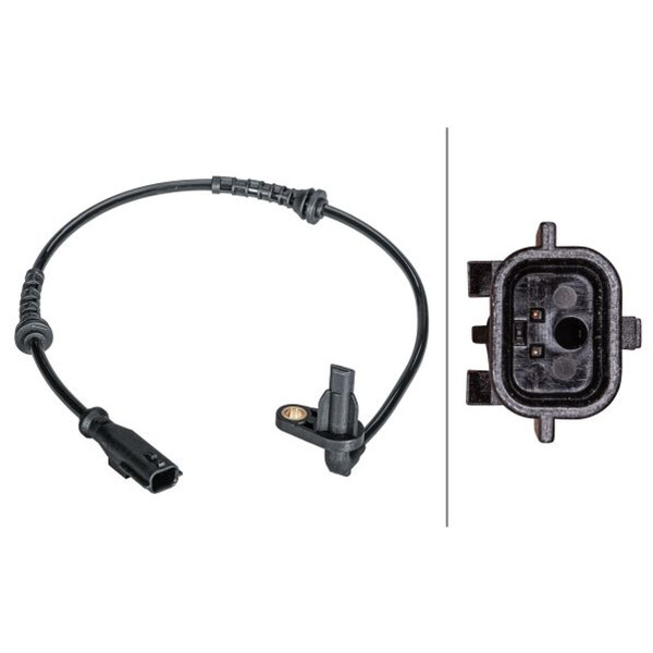 Wheel Speed Sensor 2-pin active 450 mm cable HELLA for DACIA SANDERO and others