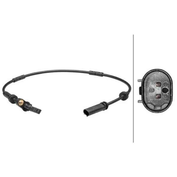 Sensor Raddrehzahl 2-polig aktiver Sensor 560 mm Kabel HELLA für u.a. BMW X3