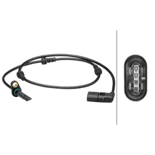 Wheel Speed Sensor 4-pin active 1.049 mm cable HELLA for e.g. MB C-KLASSE