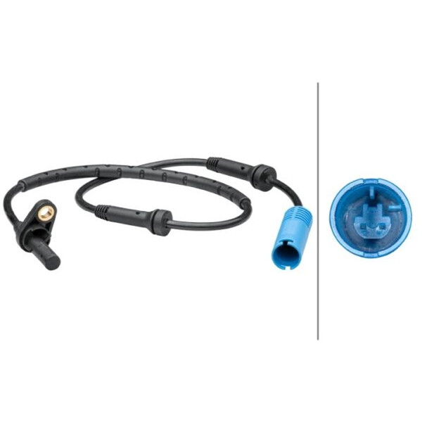 Wheel Speed Sensor 2-pole active sensor 630 mm cable HELLA for BMW X1
