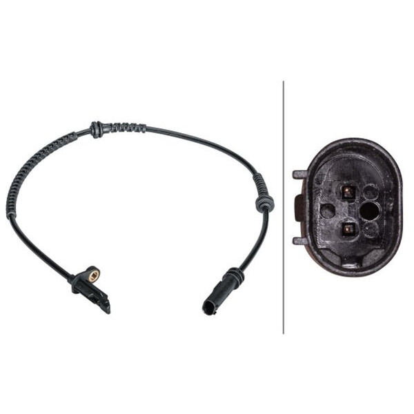 Sensor Raddrehzahl 2-polig aktiver Sensor 625 mm Kabel HELLA für u.a. MINI MINI