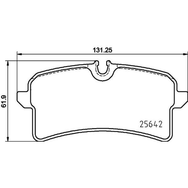Brake pad set without wear warning 17.7 mm HELLA for PORSCHE MACAN