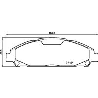 Brake pad set discs with wear warning 17.5 mm HELLA for...