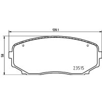 Brake pad set with wear warning contact HELLA for e.g....