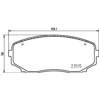 Brake pad set with wear warning contact HELLA for e.g....