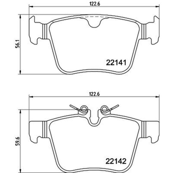 Brake pad set discs with wear warning 13.8 mm HELLA for JAGUAR I-PACE
