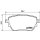 Brake pad set without wear warning 17.3 mm HELLA for e.g. MB A-KLASSE