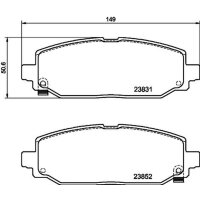 Brake pad set discs with wear warning 18.7 mm HELLA for...