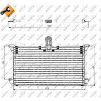 Air conditioning condenser with sealing ring NRF fits SCANIA 4