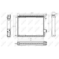 Kondensator Klimaanlage mit Dichtring NRF für u.a. JOHN DEERE Series 6000