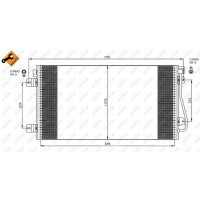 Air conditioning condenser with sealing ring NRF for OPEL MOVANO and others