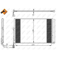 Air conditioning condenser with sealing ring NRF for PORSCHE CAYENNE and others