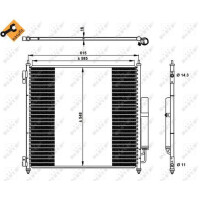 Kondensator Klimaanlage mit Dichtring NRF für u.a. LAND ROVER RANGE ROVER IV