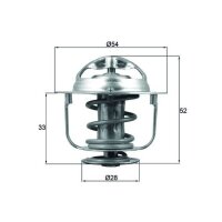 Thermostat coolant temp 82 °C with gasket MAHLE for...