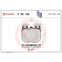 Brake pad set disc brake 20 mm BREMBO suitable for e.g....