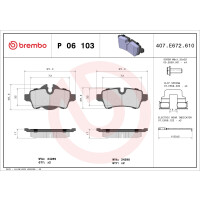 Bremsbelagsatz Scheibenbremse 16 mm BREMBO für u.a....
