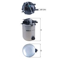 Fuel filter line filter 93mm KNECHT for NISSAN QASHQAI