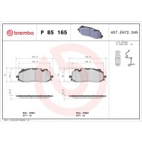 Bremsbelagsatz Scheibenbremse 17 mm BREMBO passend...