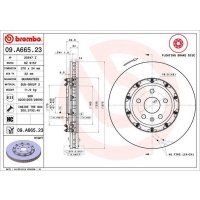 Brake disc front right 370mm BREMBO for CADILLAC CTS