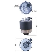 Kraftstofffilter 120mm MAHLE für NISSAN QASHQAI /...
