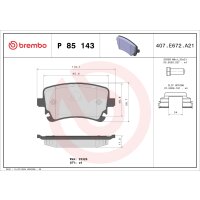 Brake pad set disc brake 18 mm BREMBO for e.g. BENTLEY...