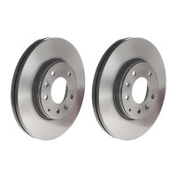 2 brake discs ventilated Ø 283 mm 25 mm coated...