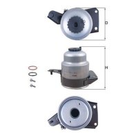 Kraftstofffilter Leitungsfilter 104mm MAHLE für...