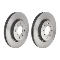 2 brake discs ventilated Ø 256 mm 22 mm coated...