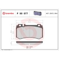 Bremsbelagsatz Scheibenbremse 15 mm BREMBO für u.a....