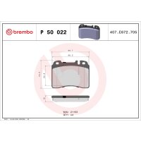 Bremsbelagsatz Scheibenbremse 16 mm BREMBO für u.a....