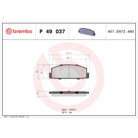 Bremsbelagsatz Scheibenbremse 13 mm BREMBO für u.a....
