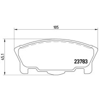 Bremsbelagsatz Scheibenbremse 14 mm BREMBO für...