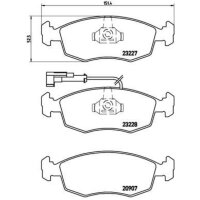 Brake pad set disc brake 18 mm BREMBO suitable for FIAT...