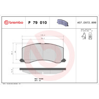 Bremsbelagsatz Scheibenbremse 17 mm BREMBO für u.a....