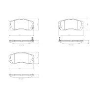 Bremsbelagsatz Scheibenbremse 17 mm BREMBO für u.a....