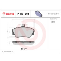 Brake pad set disc brake 18 mm BREMBO suitable for e.g....