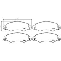 Brake pad set disc brake 18 mm BREMBO for e.g. LDV MAXUS van