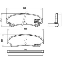 Bremsbelagsatz Scheibenbremse 14 mm BREMBO für u.a....