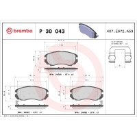 Brake pad set disc brake 18 mm BREMBO suitable for e.g....