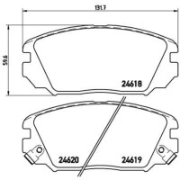 Bremsbelagsatz Scheibenbremse 18 mm BREMBO für u.a....