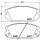 Bremsbelagsatz Scheibenbremse 18 mm BREMBO für u.a. HYUNDAI GRANDEUR