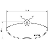 Brake pad set disc brake 17 mm BREMBO for e.g. JAGUAR S-TYPE