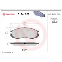 Bremsbelagsatz Scheibenbremse 16 mm BREMBO für u.a....