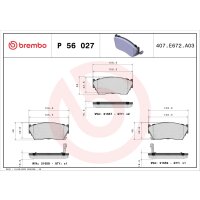 Brake pad set disc brake 17 mm BREMBO suitable for e.g....