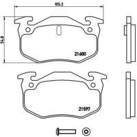 Brake pad set disc brake 11 mm BREMBO suitable for e.g....