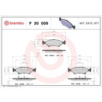 Brake pad set disc brake 18 mm BREMBO suitable for e.g....