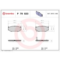 Bremsbelagsatz Scheibenbremse 16 mm BREMBO passend...