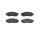 Brake pad set disc brake 15 mm BREMBO for e.g. NISSAN ALMERA