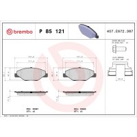 Brake pad set disc brake 18 mm BREMBO suitable for e.g....