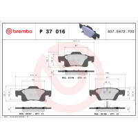 Brake pad set disc brake 18 mm BREMBO suitable for e.g....